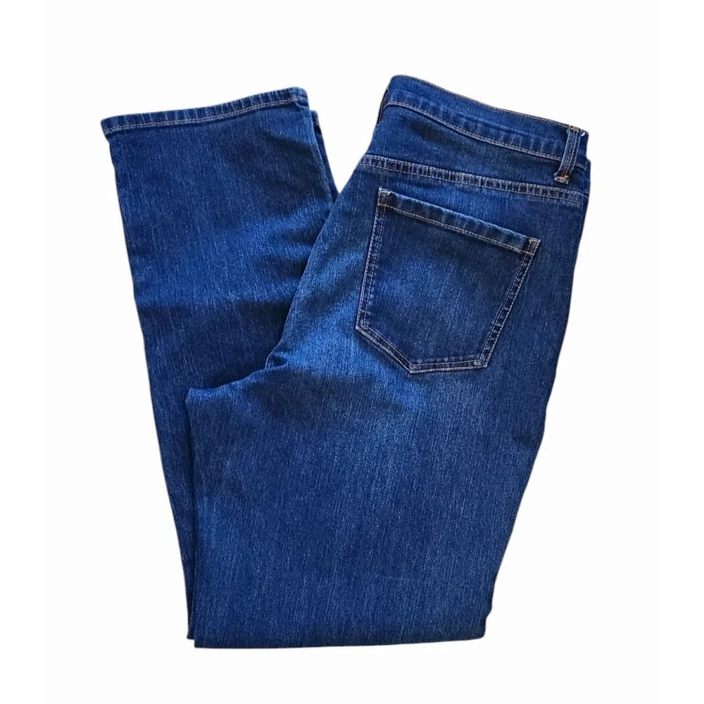 Gloria Vanderbilt Amanda Stretch High Rise Mom Jeans Size 16 Dark Wash‎ W35 L30